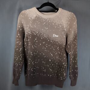 DIME MTL Magic Heavy Knit Sweater in Brown Streetwear Skate Size Small